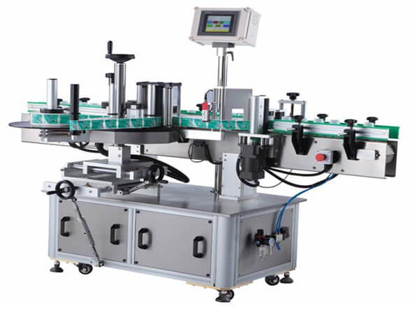 Máy dán nhãn chai tròn có in hạn sử dụng, máy dán nhãn chai pet