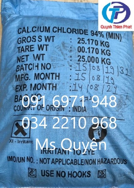 CaCl2 hạt Ấn Độ, canxi clorua khoáng tạt tôm cá giá sỉ, giá đại lý