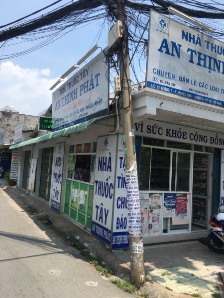 Cần sang nhà thuốc 16m2, 2 mặt tiền, 4,5tr tiền bằng, 3,5 triệu tiền mặt bằng giá 170 triệu