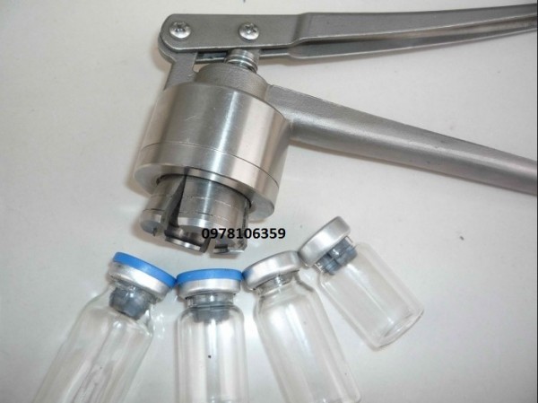 Dụng cụ đóng nắp chai vacxin cầm tay, đầu đóng nắp chai serum,nước hoa