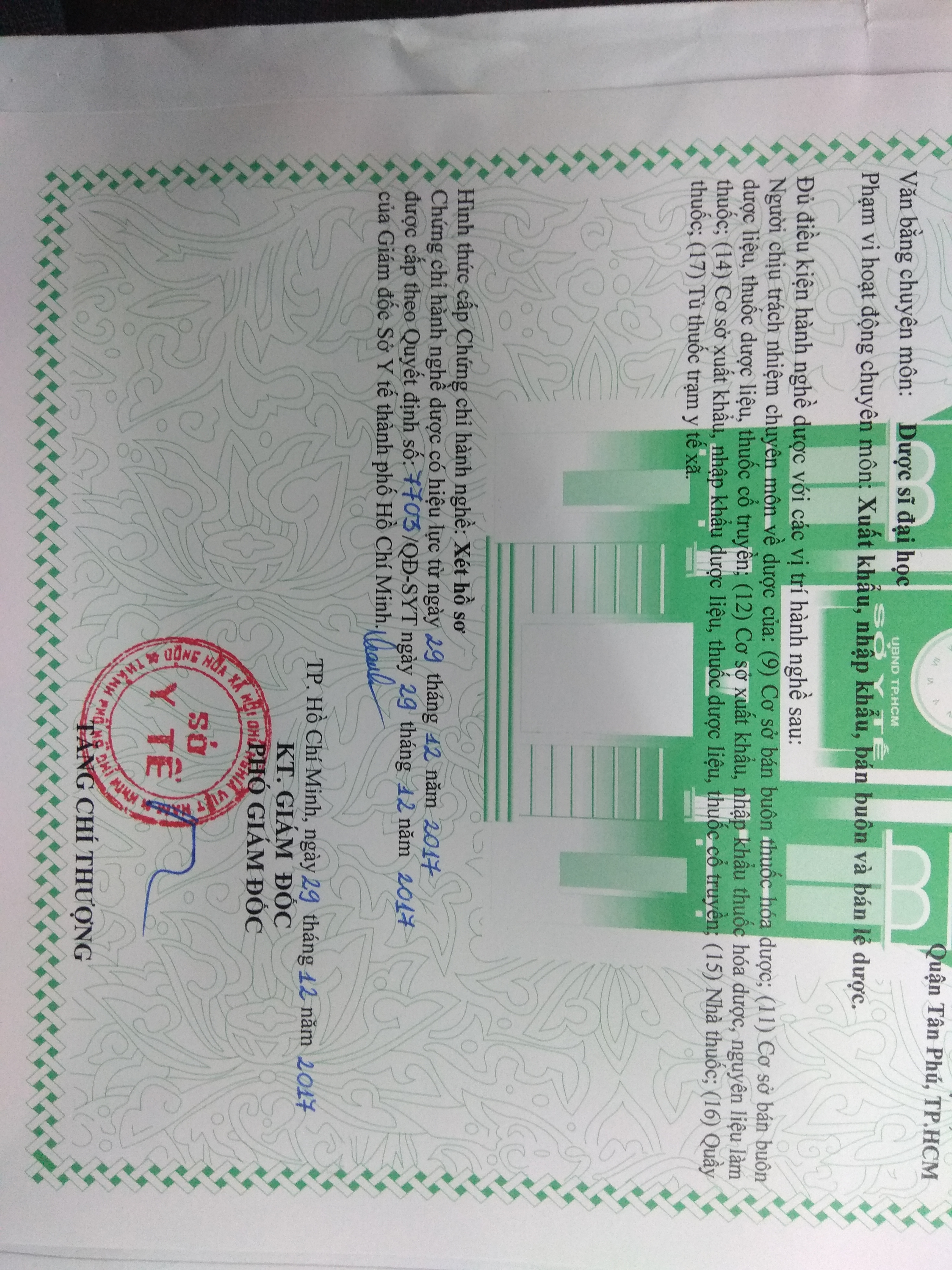 Dược sĩ có CCHN do STT HCM cấp cần hợp tác lâu dài với nhà thuốc