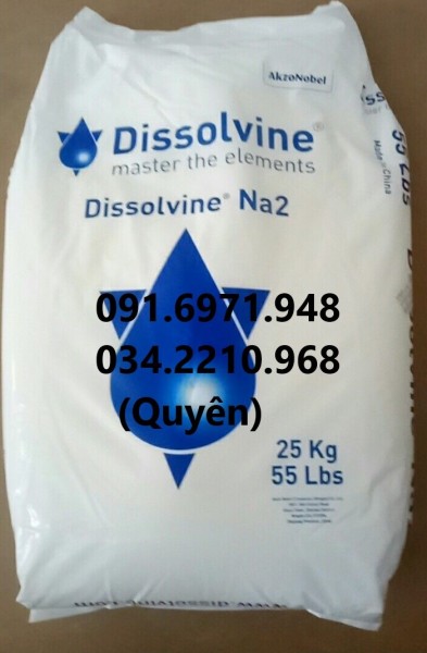 EDTA 99% Hà Lan 2 muối, Dissolvine Na2 khử phèn ao nuôi hiệu quả, giá tốt