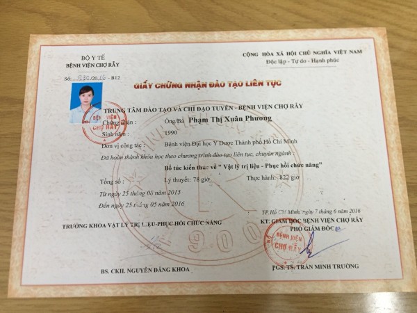 HỢP TÁC CHUYÊN MÔN CHỨNG CHỈ HÀNH NGHỀ BÁC SĨ YHCT 