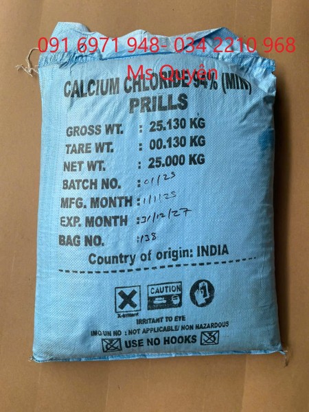 Khoáng tạt canxi clorua CaCl2 94% cho tôm cá 