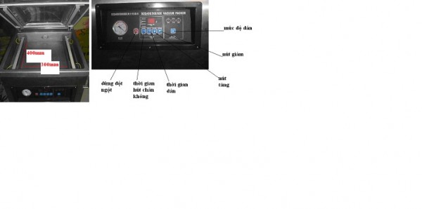 Máy hút chân không DZ400, máy hút chân không củ quả, máy hút chân không thực phẩm, máy hút chân không chả cá/chả giò