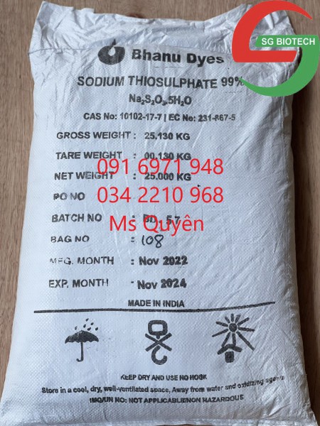 Mua bán sodium thiosulphate 99% hàng Bhanu Dyes Ấn Độ