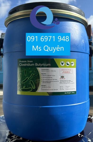 Vi sinh Clostridium butyricum 5 tỷ CFU/g hàng Ấn Độ