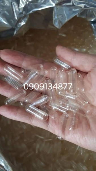 Vỏ nang rỗng màu trắng trong suốt, viên nang màu trắng trong, vỏ nang trong suốt vô trà giảm cân size 0